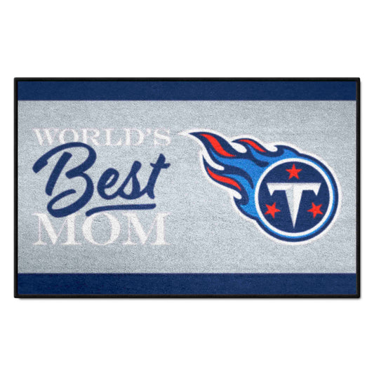 Tennessee Titans World's Best Mom Starter Mat Accent Rug - 19in. x 30in. - Tennessee Titans