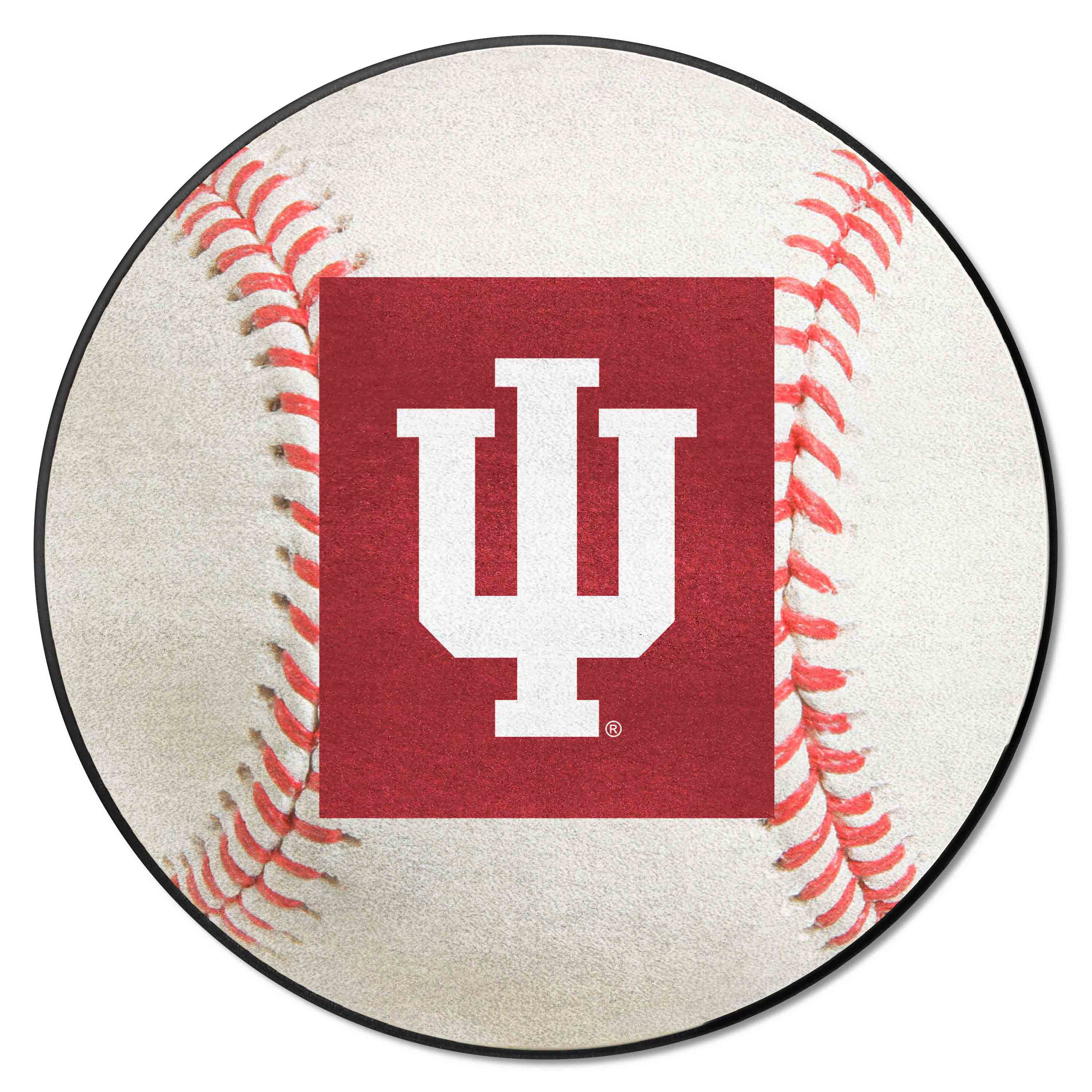 Indiana Hooisers Baseball Rug - 27in. Diameter