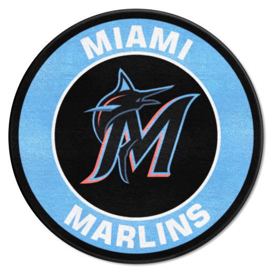 Miami Marlins Roundel Rug - 27in. Diameter