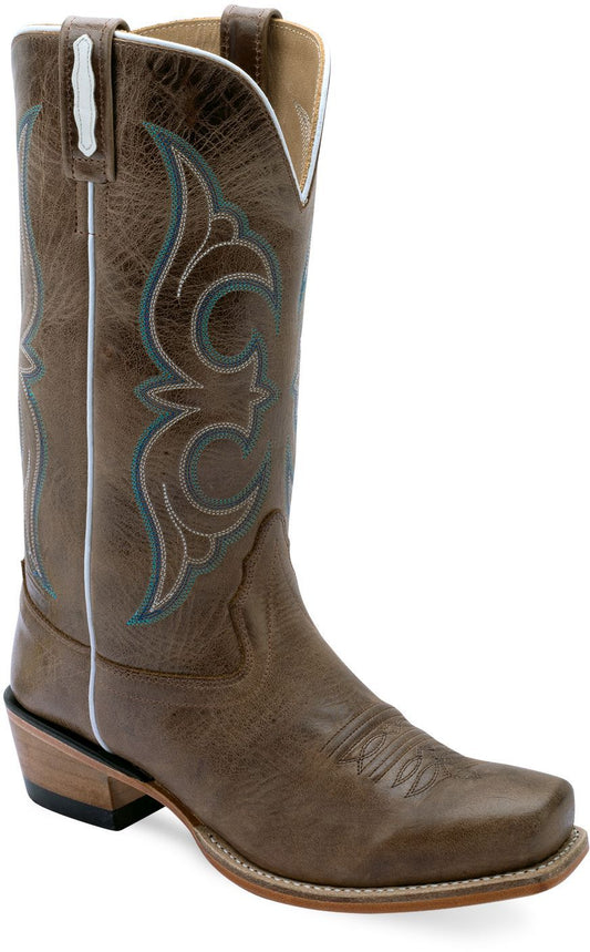 Old West Cactus Brown WOMEN'S SQUARE TOE BOOTS - Old West