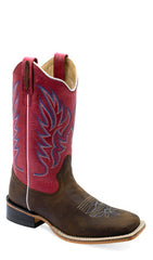 LADIES BROAD SQUARE TOE COWGIRL BOOTS