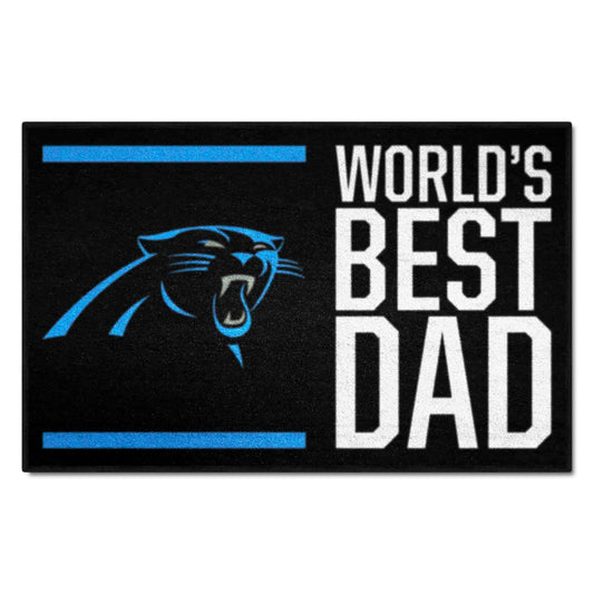 Carolina Panthers Starter Mat Accent Rug - 19in. x 30in. World's Best Dad Starter Mat