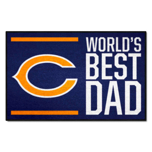 Chicago Bears Starter Mat Accent Rug - 19in. x 30in. World's Best Dad Starter Mat