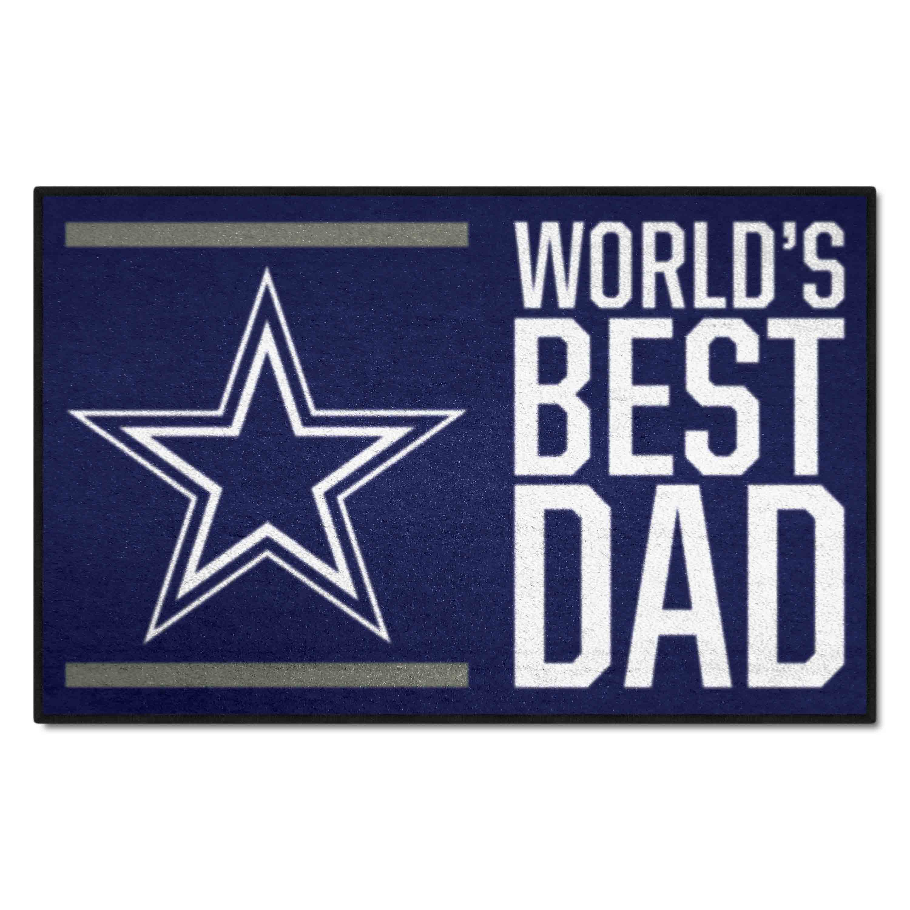 Dallas Cowboys Starter Mat Accent Rug - 19in. x 30in. World's Best Dad Starter Mat - Dallas Cowboys