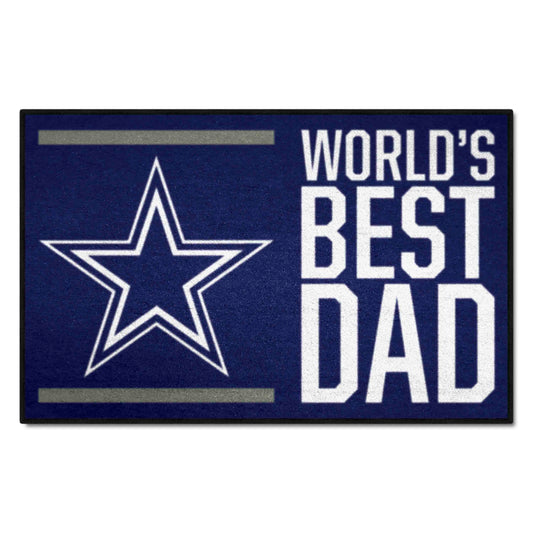 Dallas Cowboys Starter Mat Accent Rug - 19in. x 30in. World's Best Dad Starter Mat