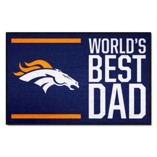 Denver Broncos Starter Mat Accent Rug - 19in. x 30in. World's Best Dad Starter Mat - Denver Broncos