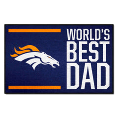 Denver Broncos Starter Mat Accent Rug - 19in. x 30in. World's Best Dad Starter Mat - Denver Broncos