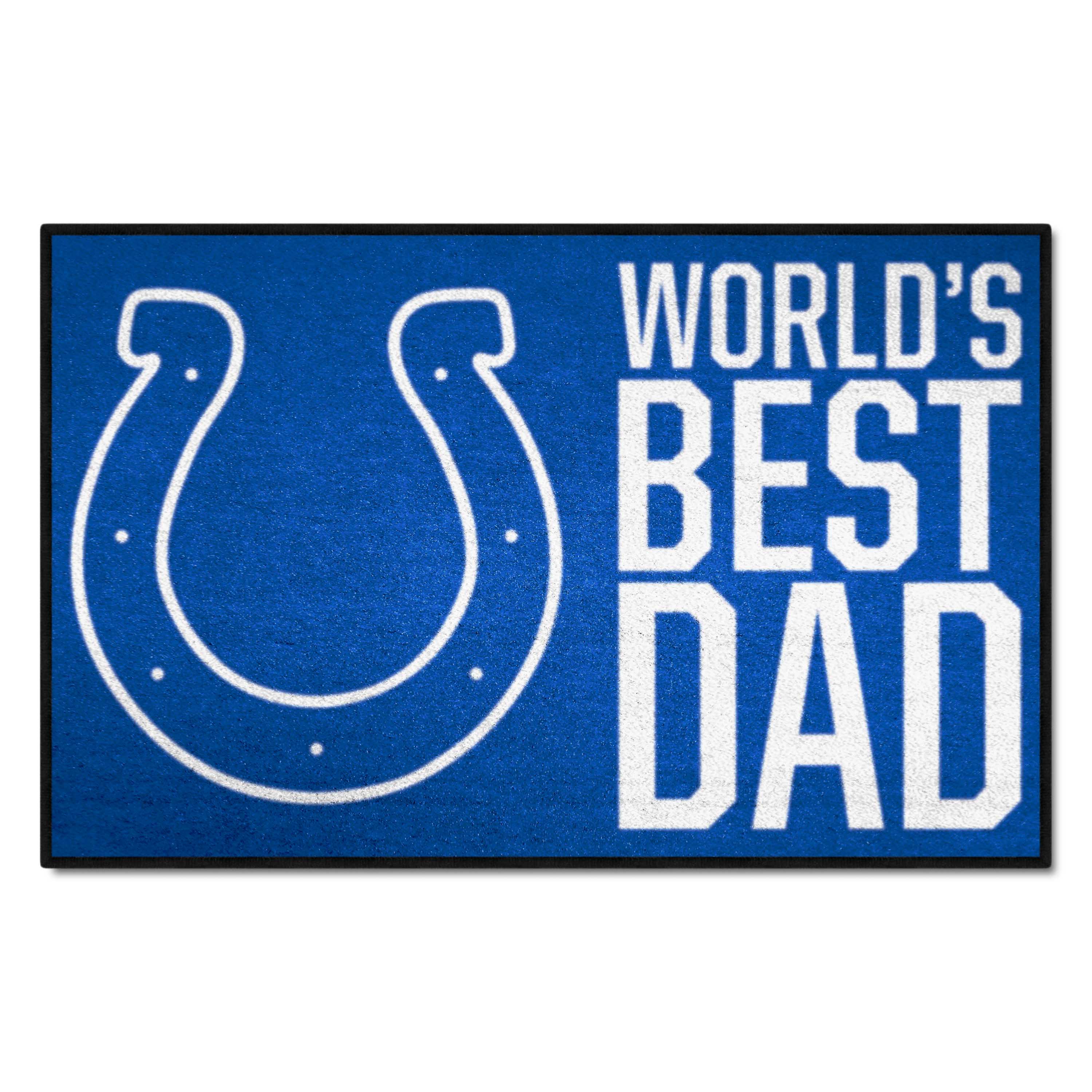 Indianapolis Colts Starter Mat Accent Rug - 19in. x 30in. World's Best Dad Starter Mat