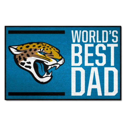 Jacksonville Jaguars Starter Mat Accent Rug - 19in. x 30in. World's Best Dad Starter Mat