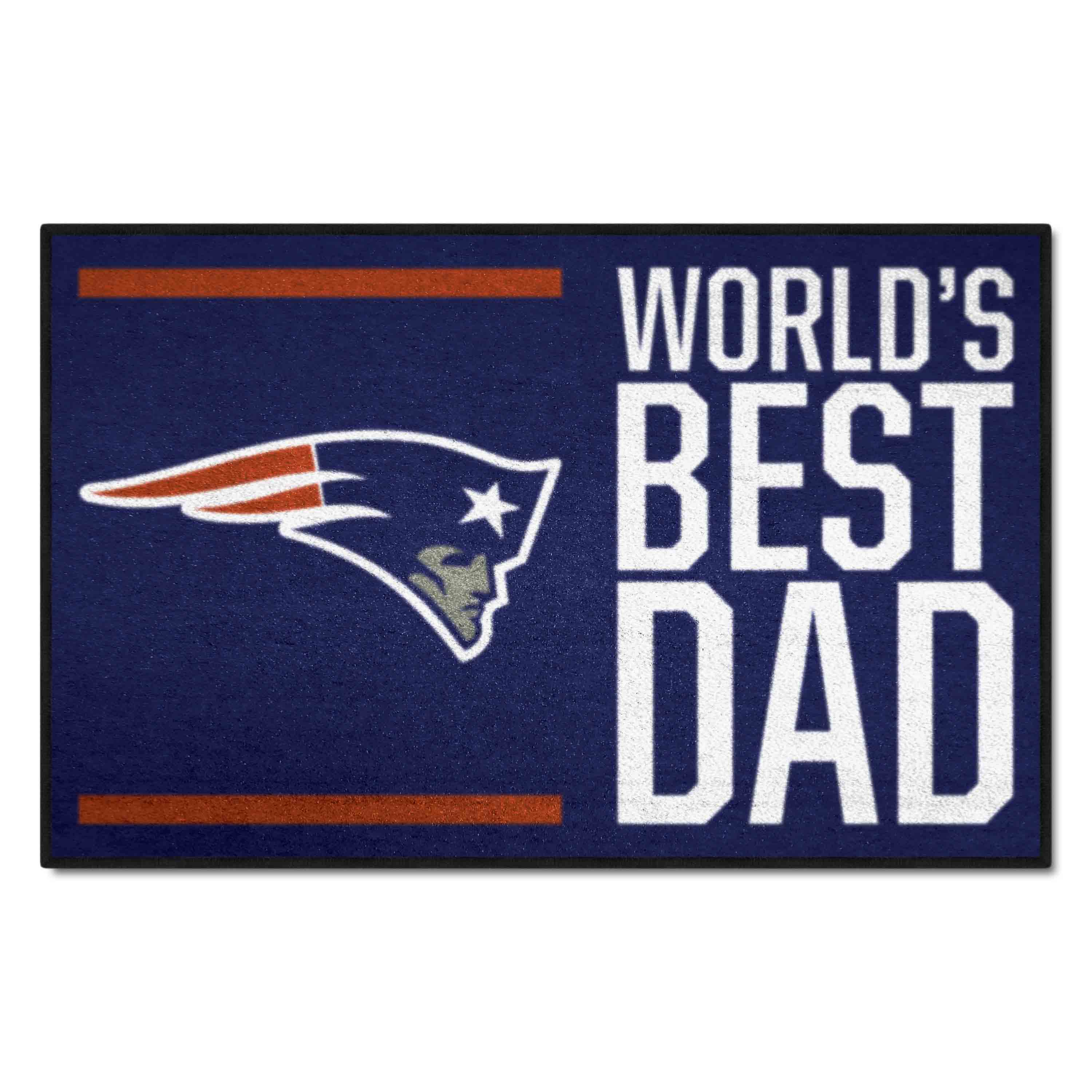 New England Patriots Starter Mat Accent Rug - 19in. x 30in. World's Best Dad Starter Mat - New England Patriots