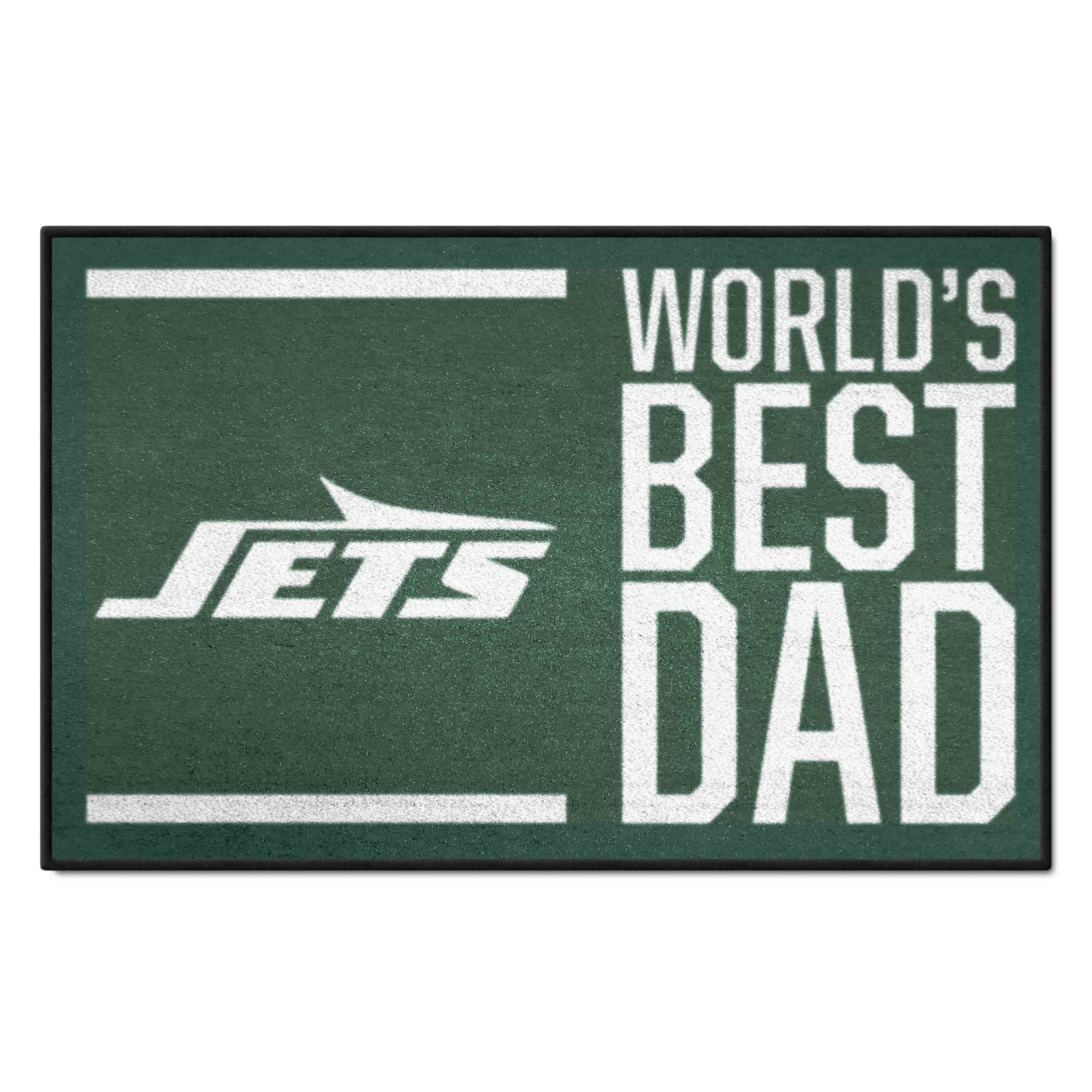 New York Jets Starter Mat Accent Rug - 19in. x 30in. World's Best Dad Starter Mat