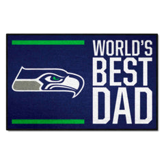 Seattle Seahawks Starter Mat Accent Rug - 19in. x 30in. World's Best Dad Starter Mat