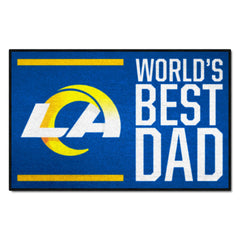 Los Angeles Rams Starter Mat Accent Rug - 19in. x 30in. World's Best Dad Starter Mat