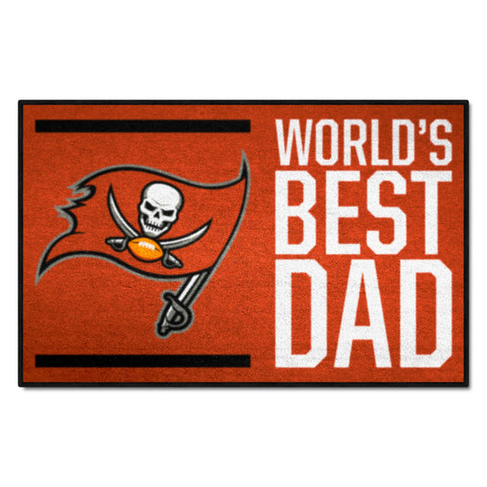 Tampa Bay Buccaneers Starter Mat Accent Rug - 19in. x 30in. World's Best Dad Starter Mat