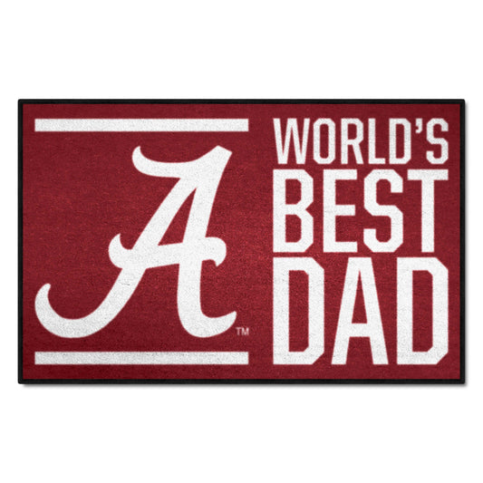 Alabama Crimson Tide Starter Mat Accent Rug - 19in. x 30in. World's Best Dad Starter Mat - Alabama