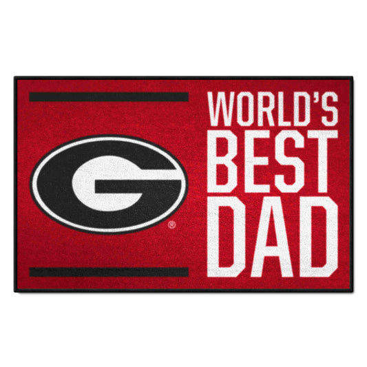 Georgia Bulldogs Starter Mat Accent Rug - 19in. x 30in. World's Best Dad Starter Mat