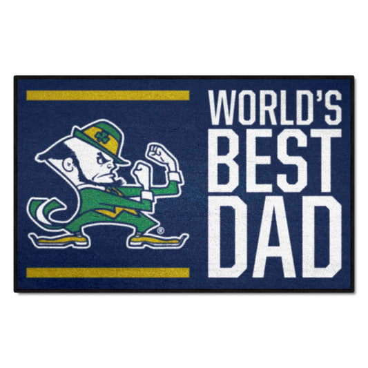 Notre Dame Fighting Irish Starter Mat Accent Rug - 19in. x 30in. World's Best Dad Starter Mat