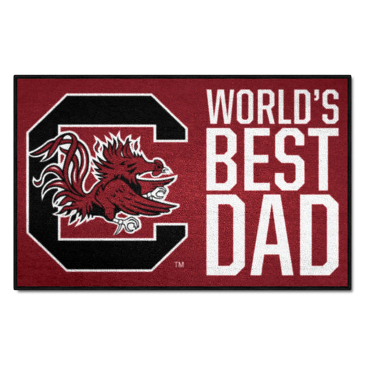 South Carolina Gamecocks Starter Mat Accent Rug - 19in. x 30in. World's Best Dad Starter Mat