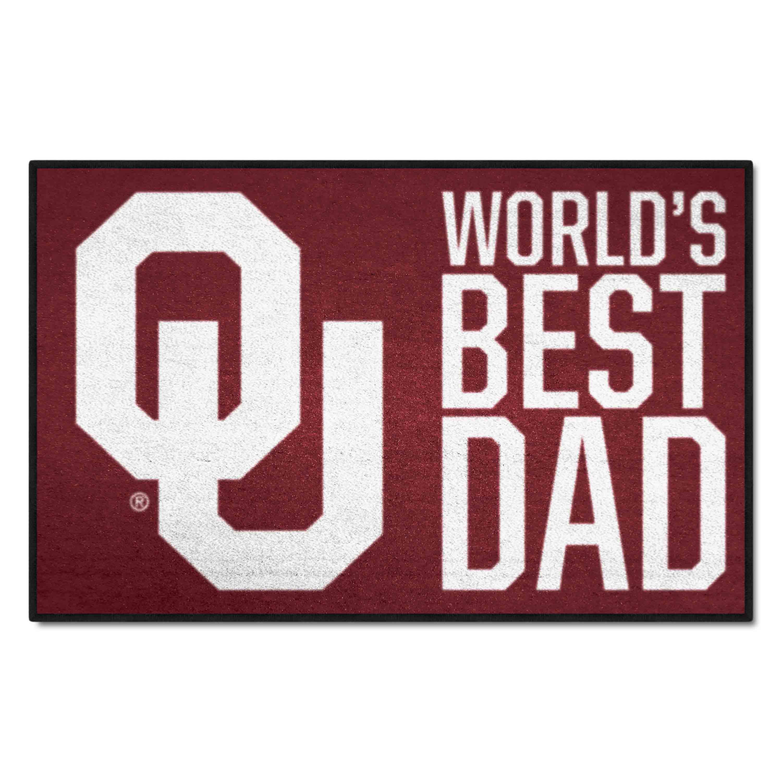 Oklahoma Sooners Starter Mat Accent Rug - 19in. x 30in. World's Best Dad Starter Mat