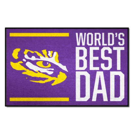 LSU Tigers Starter Mat Accent Rug - 19in. x 30in. World's Best Dad Starter Mat