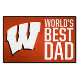 Wisconsin Badgers Starter Mat Accent Rug - 19in. x 30in. World's Best Dad Starter Mat