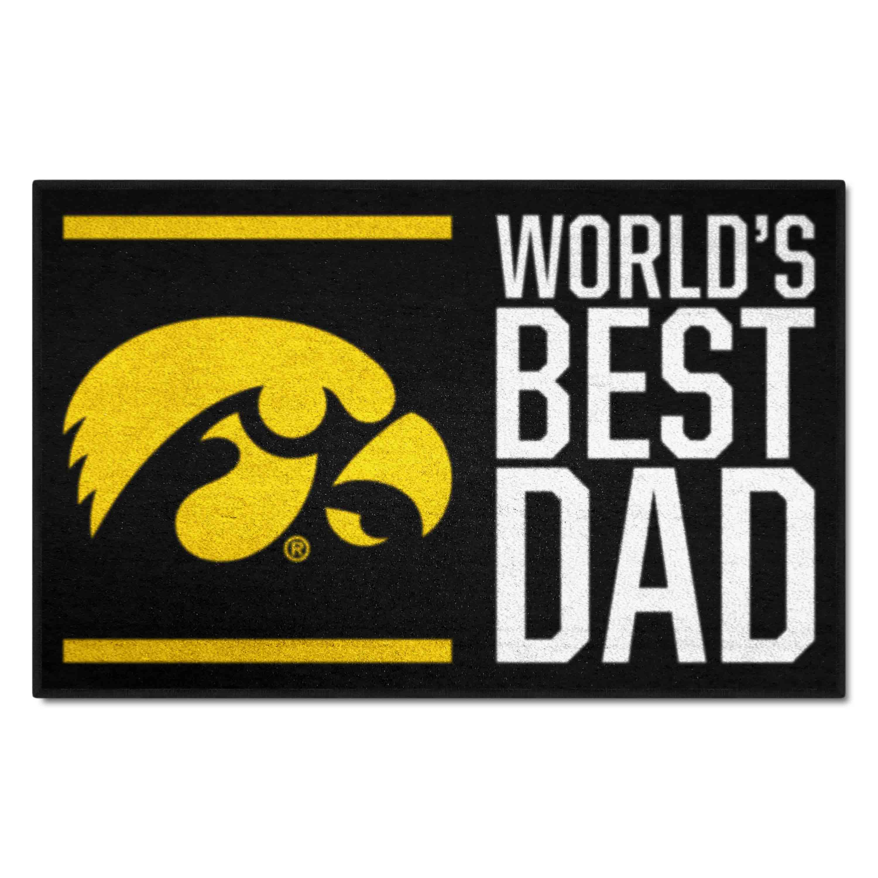 Iowa Hawkeyes Starter Mat Accent Rug - 19in. x 30in. World's Best Dad Starter Mat