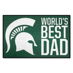 Michigan State Spartans Starter Mat Accent Rug - 19in. x 30in. World's Best Dad Starter Mat