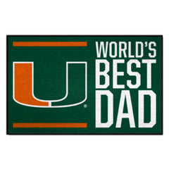 Miami Hurricanes Starter Mat Accent Rug - 19in. x 30in. World's Best Dad Starter Mat