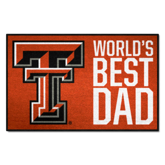 Texas Tech Red Raiders Starter Mat Accent Rug - 19in. x 30in. World's Best Dad Starter Mat