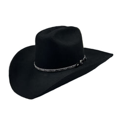 Rockmont Clothing Black Cattleman Western Cowboy Hat with Horse Hair Band