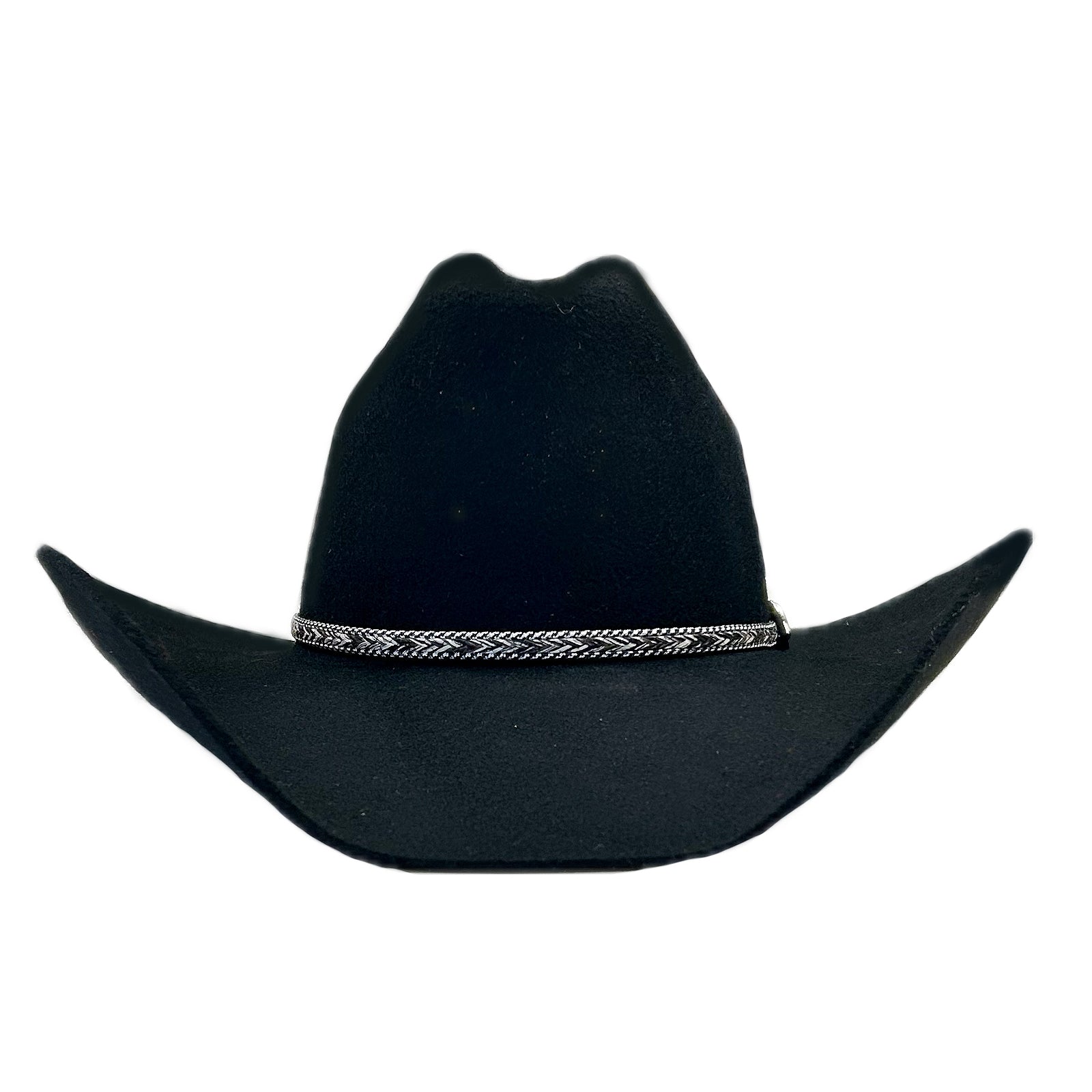 Rockmont Clothing Black Cattleman Western Cowboy Hat with Horse Hair Band