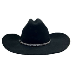 Rockmont Clothing Black Cattleman Western Cowboy Hat with Horse Hair Band