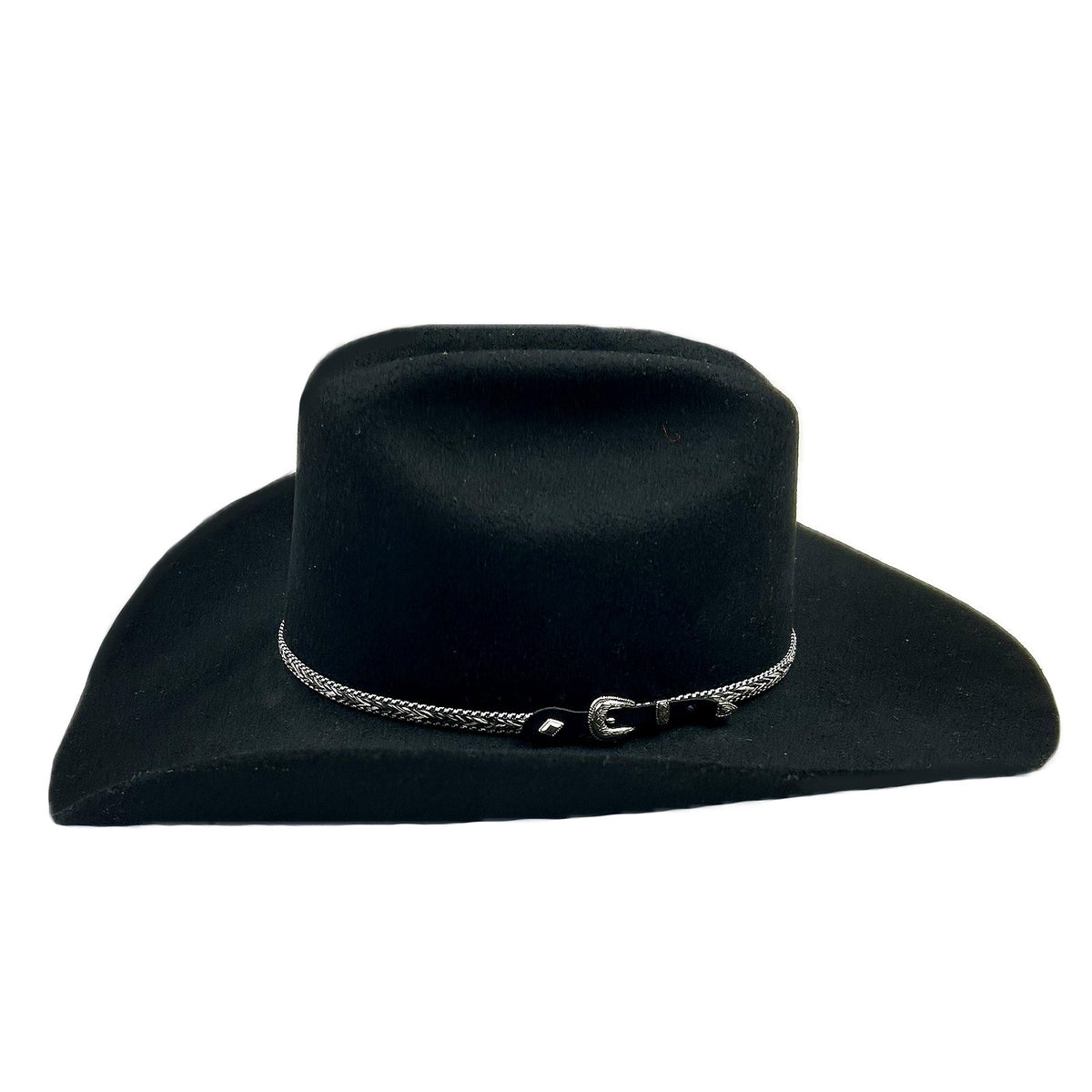 Rockmont Clothing Black Cattleman Western Cowboy Hat with Horse Hair Band