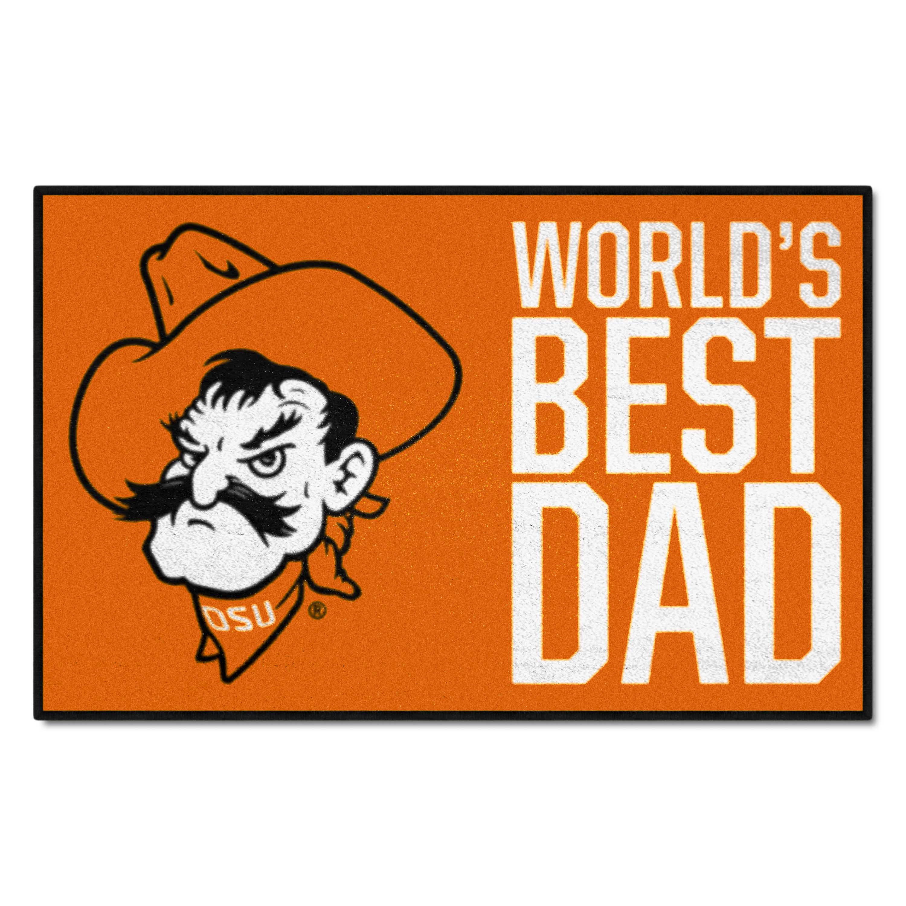 Oklahoma State Cowboys Starter Mat Accent Rug - 19in. x 30in. World's Best Dad Starter Mat