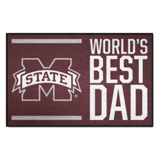 Mississippi State Bulldogs Starter Mat Accent Rug - 19in. x 30in. World's Best Dad Starter Mat