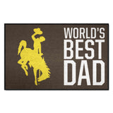 Wyoming Cowboys Starter Mat Accent Rug - 19in. x 30in. World's Best Dad Starter Mat