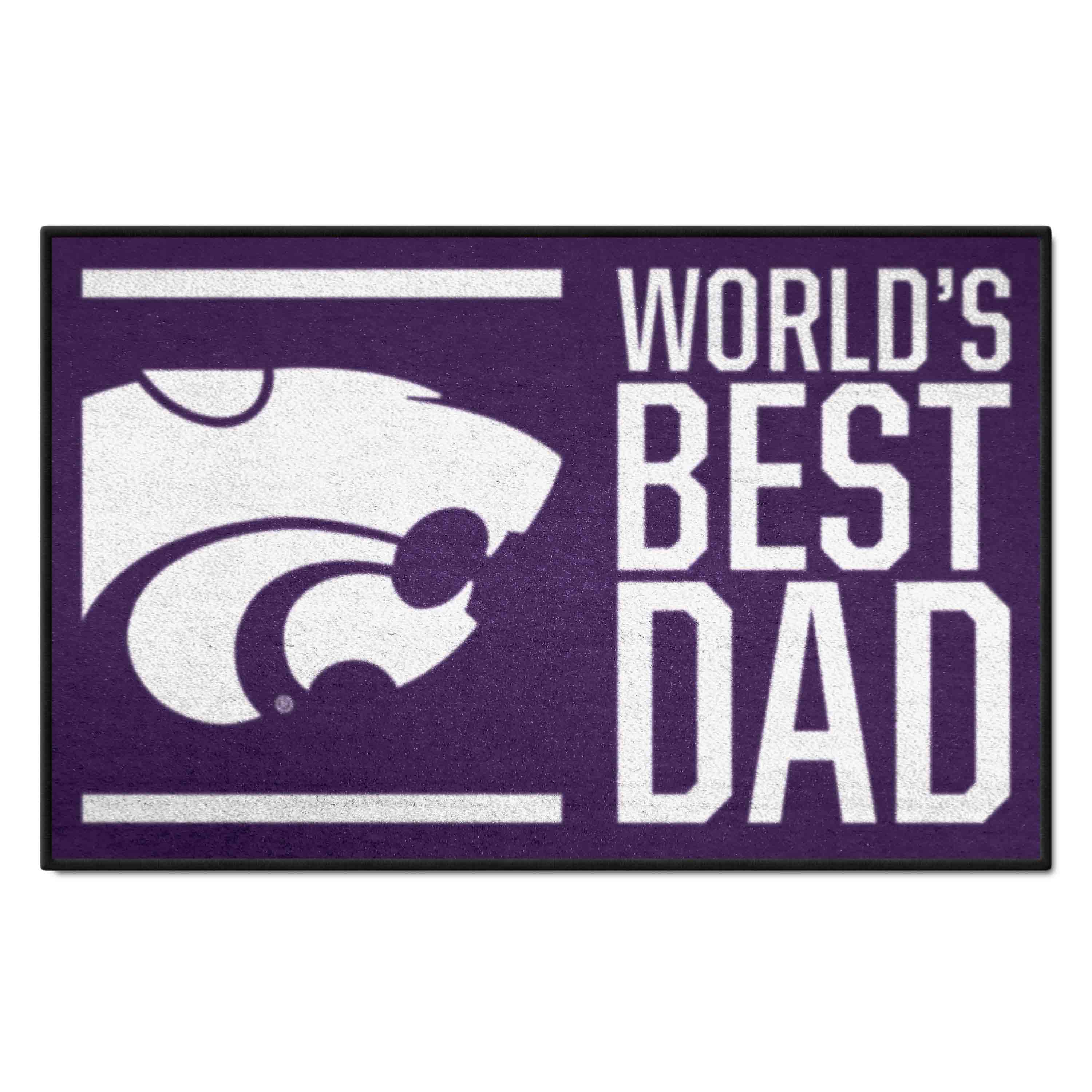 Kansas State Wildcats Starter Mat Accent Rug - 19in. x 30in. World's Best Dad Starter Mat