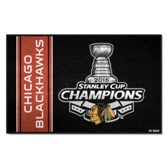 Chicago Blackhawks Starter Mat Accent Rug - 19in. x 30in., 2015 NHL Stanley Cup Champions