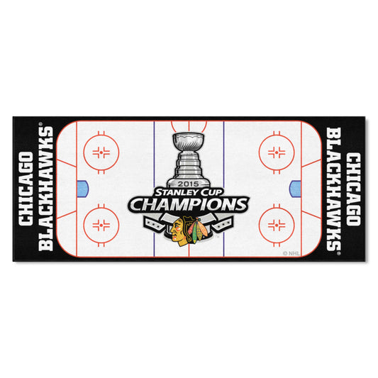 Chicago Blackhawks Field Runner Mat - 30in. x 72in. - Chicago Blackhawks