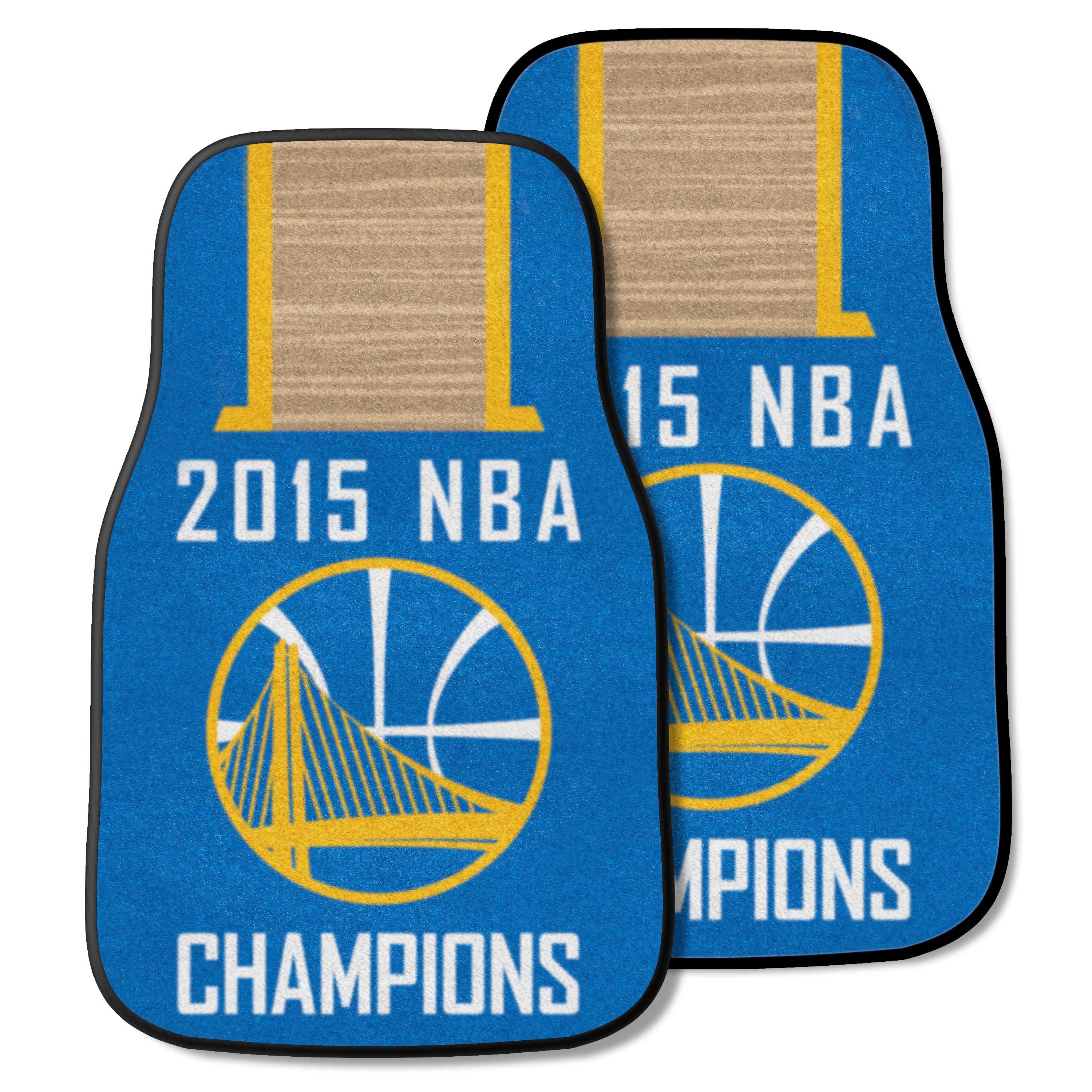 Golden State Warriors 2015 NBA Champions Front Carpet Car Mat Set - 2 Pieces