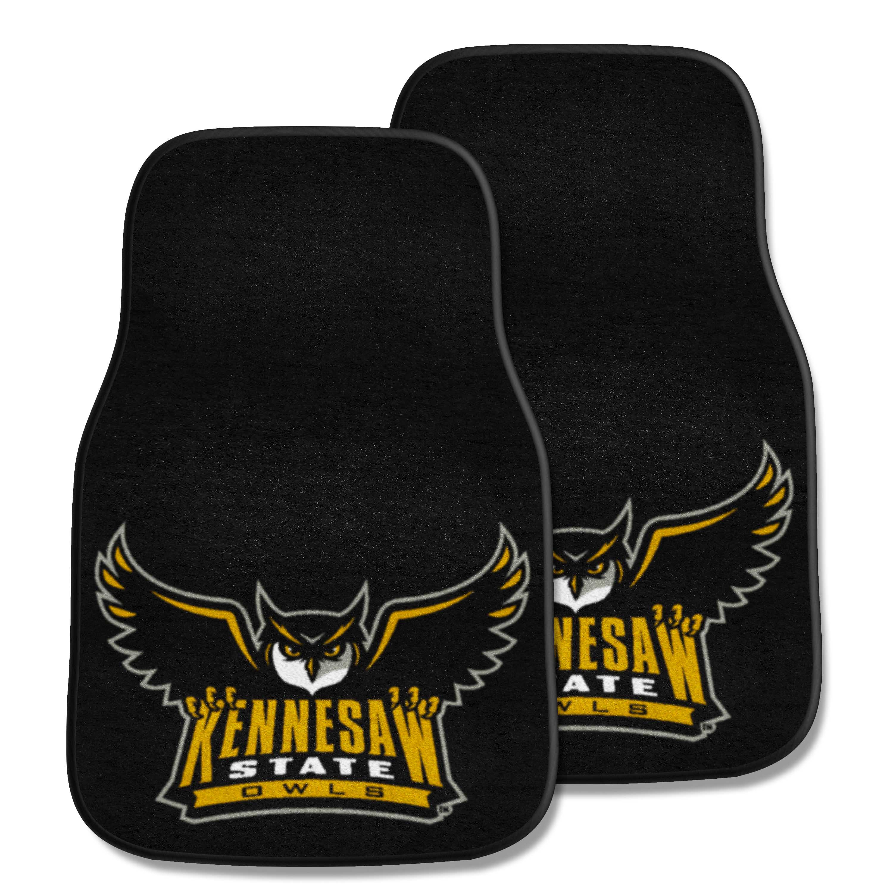 Kennesaw State Owls Front Carpet Car Mat Set - 2 Pieces