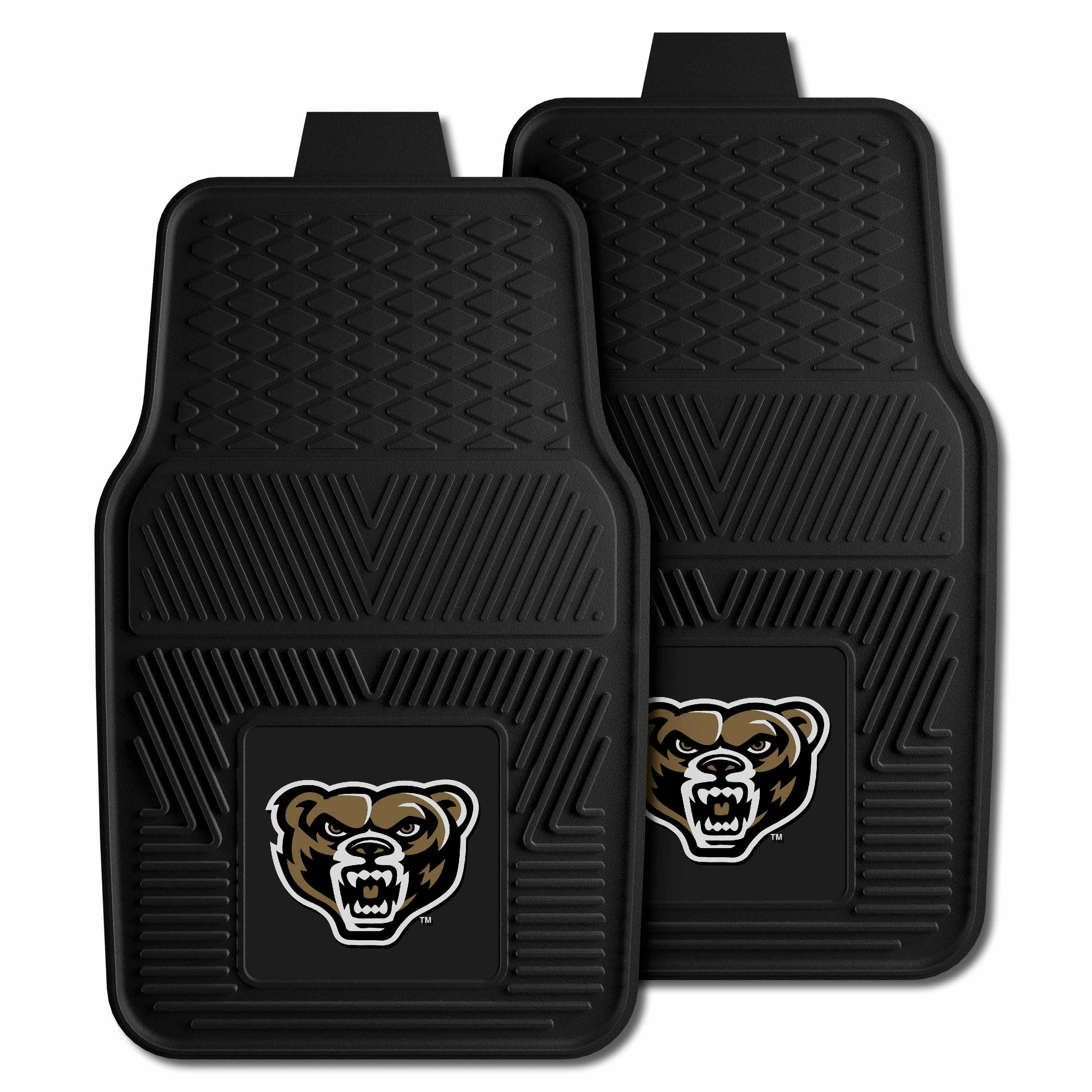 Oakland Golden Grizzlies Heavy Duty Car Mat Set - 2 Pieces