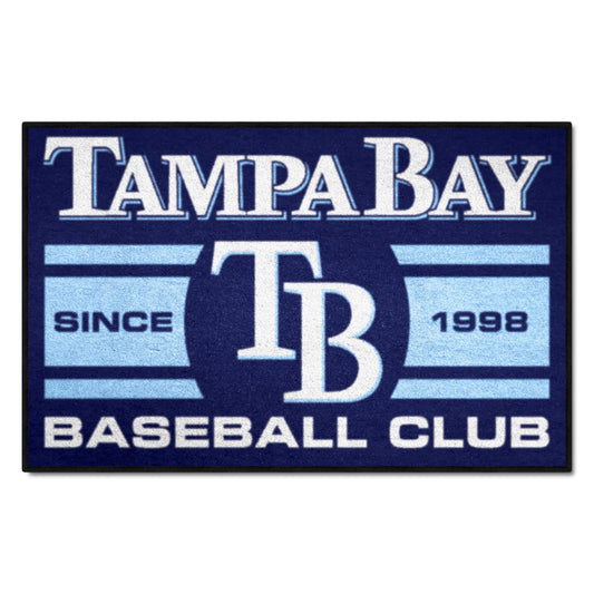 Tampa Bay Rays Starter Mat Accent Rug - 19in. x 30in., Uniform Design