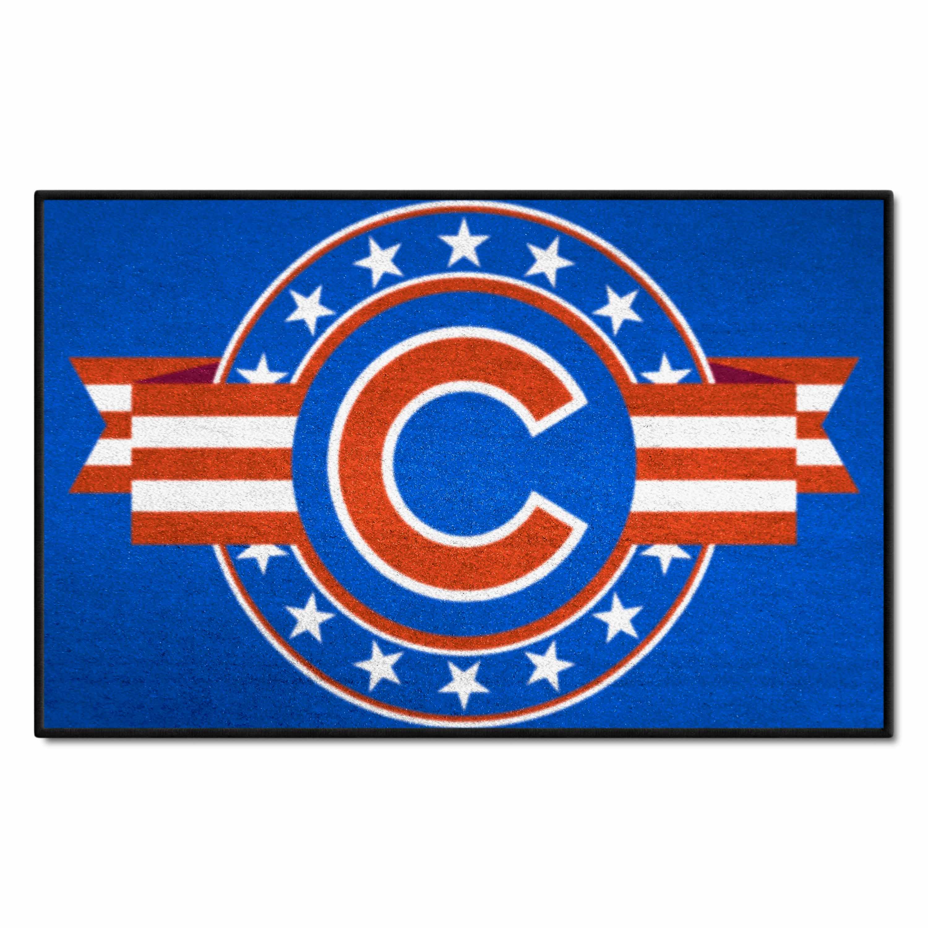 Chicago Cubs Starter Mat Accent Rug - 19in. x 30in. Patriotic Starter Mat - Chicago Cubs