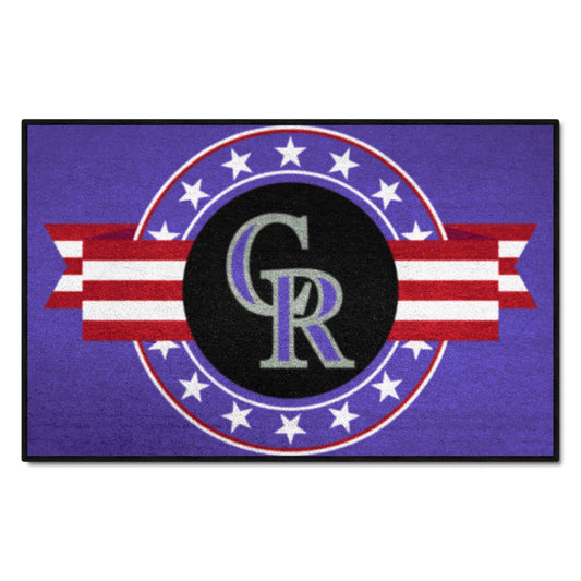 Colorado Rockies Starter Mat Accent Rug - 19in. x 30in. Patriotic Starter Mat - Colorado Rockies