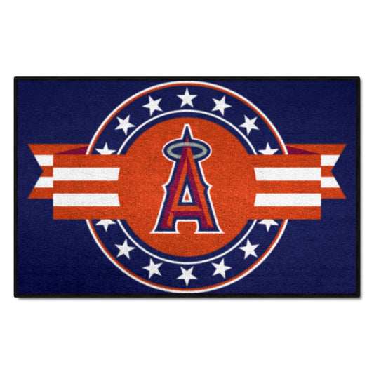 Los Angeles Angels Starter Mat Accent Rug - 19in. x 30in. Patriotic Starter Mat