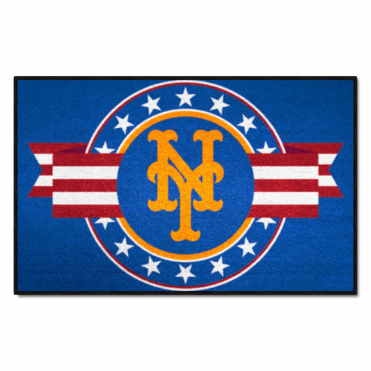 New York Mets Starter Mat Accent Rug - 19in. x 30in. Patriotic Starter Mat