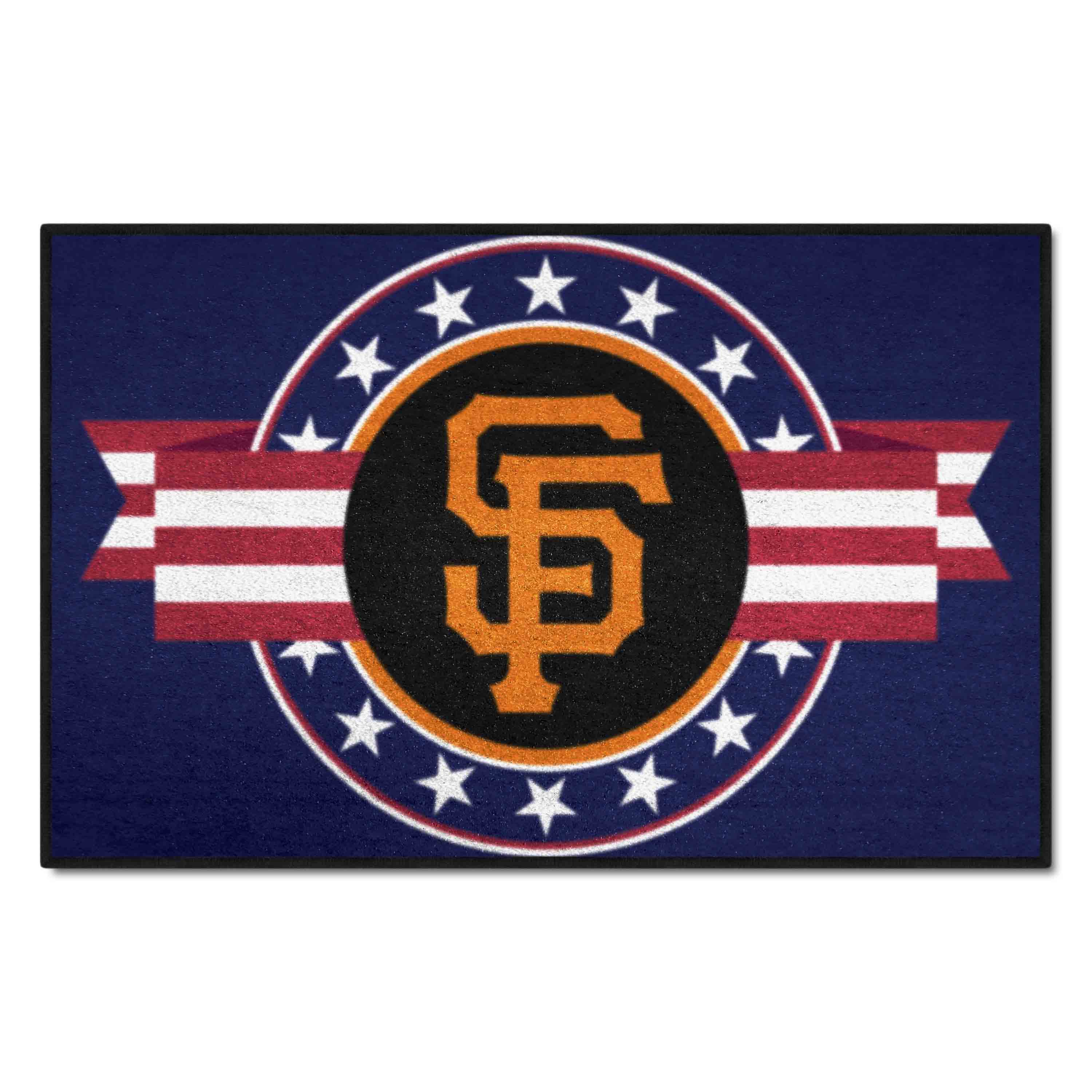 San Francisco Giants Starter Mat Accent Rug - 19in. x 30in. Patriotic Starter Mat