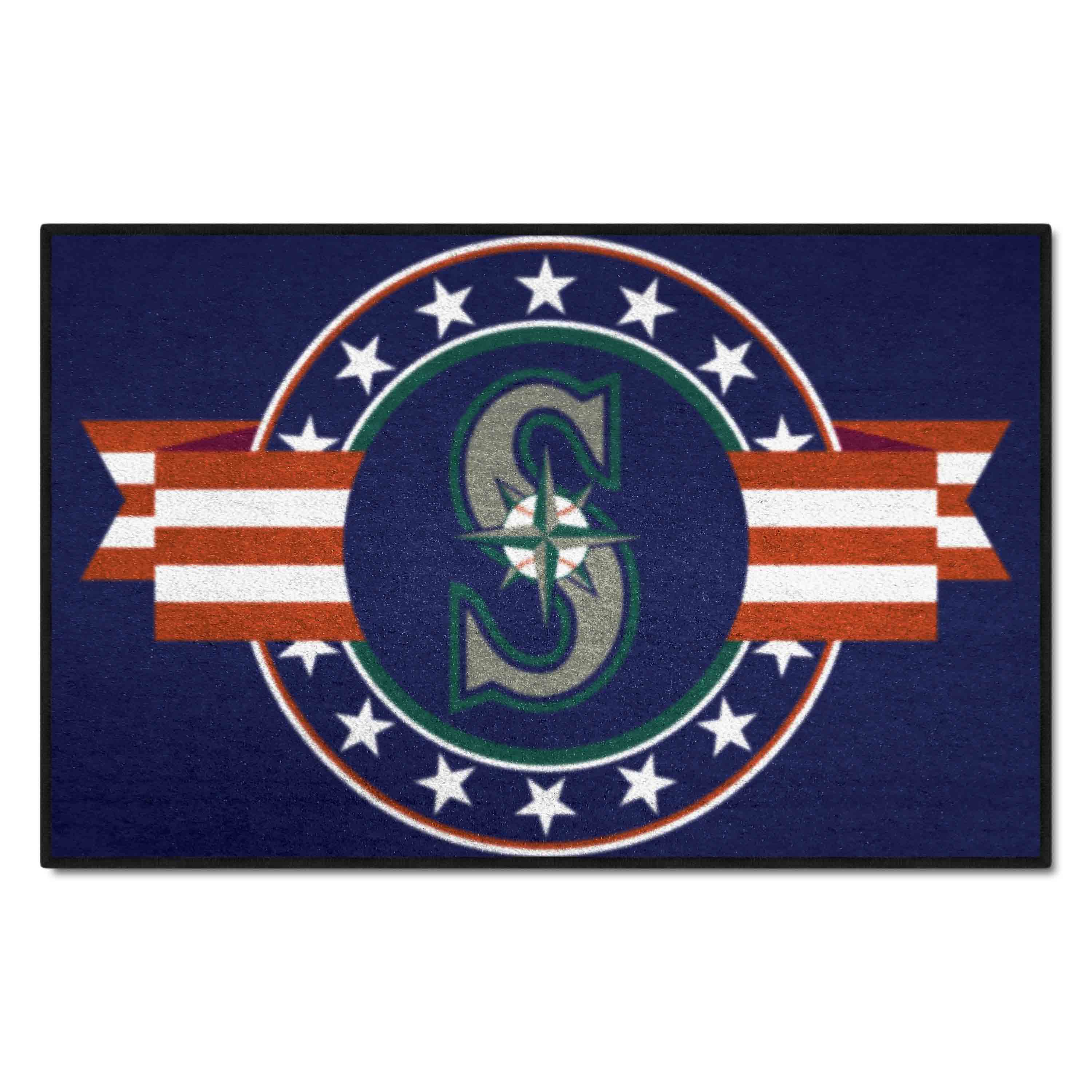 Seattle Mariners Starter Mat Accent Rug - 19in. x 30in. Patriotic Starter Mat