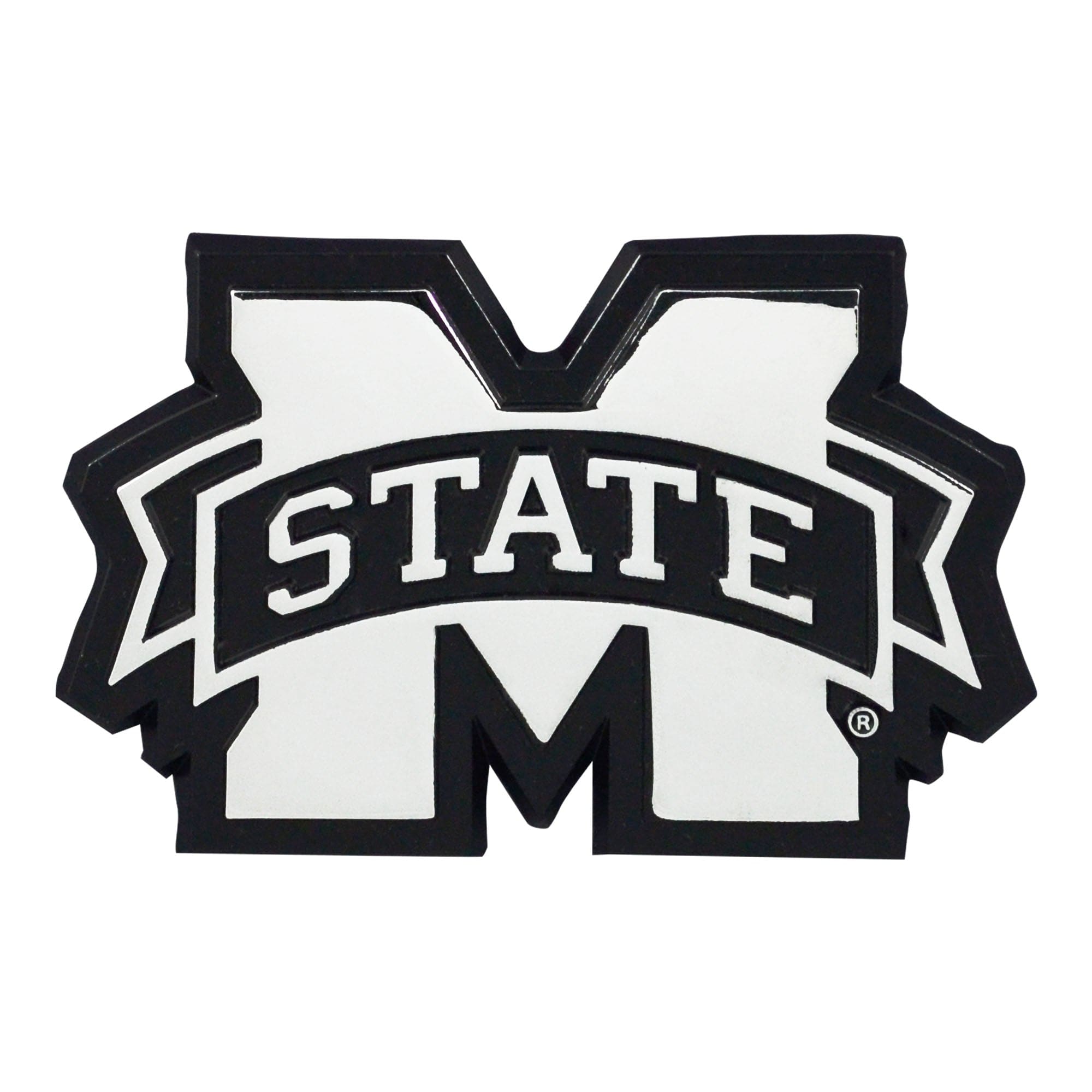 Mississippi State Bulldogs 3D Chrome Metal Emblem - Mississippi State